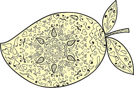 fruit artworks pattern - Mandala style illustration of  a mango, a juicy tropical stone fruit drupe belonging to the genus Mangifera set on isolated white background. Stock Photo - Budget Royalty-Free & Subscription, Code: 400-08916319