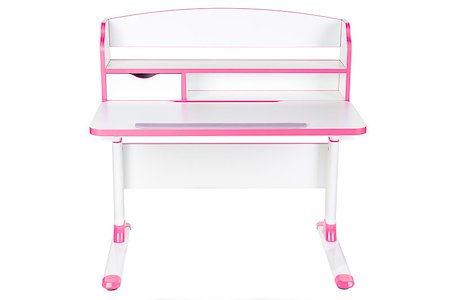 empty school chair - pink school desk is isolated on a white background Stock Photo - Budget Royalty-Free & Subscription, Code: 400-08916489
