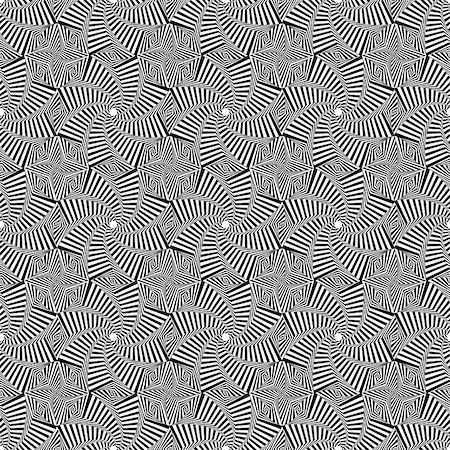 Abstract seamless vector pattern with concentric octagonal black and white stars forming the whirling sequences Foto de stock - Super Valor sin royalties y Suscripción, Código: 400-08916546