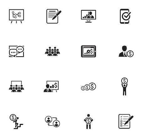 Business Coaching Icon Set. Online Learning. Flat Design. Isolated Illustration. Stock Photo - Budget Royalty-Free & Subscription, Code: 400-08916927