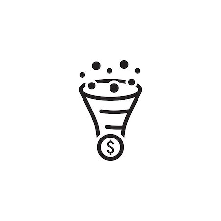 diagrammatic funnel - Conversion Rate Optimisation Icon. Business Concept. Flat Design. Isolated Illustration. Stock Photo - Budget Royalty-Free & Subscription, Code: 400-08917075