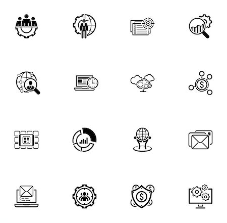 simsearch:400-08408545,k - Flat Design Icons Set. Business and Finance. Isolated Illustration. Stock Photo - Budget Royalty-Free & Subscription, Code: 400-08917447