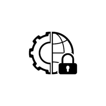 simsearch:400-08919372,k - Global Security Icon. Flat Design. Business Concept. Isolated Illustration. Stock Photo - Budget Royalty-Free & Subscription, Code: 400-08917587