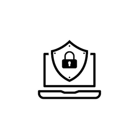 simsearch:400-08919372,k - Internet Security Icon. Flat Design. Business Concept. Isolated Illustration. Stock Photo - Budget Royalty-Free & Subscription, Code: 400-08917636