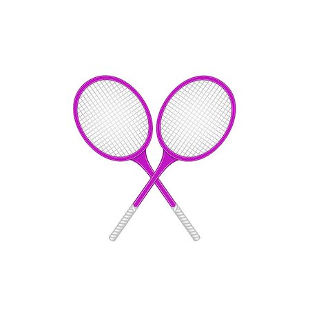 simsearch:400-07044732,k - Crossed tennis rackets in retro design on white background Foto de stock - Super Valor sin royalties y Suscripción, Código: 400-08917793