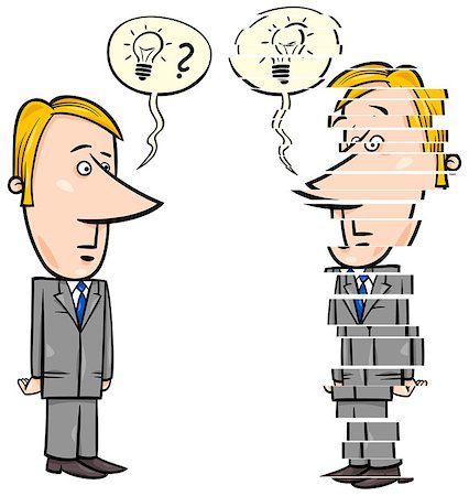 simsearch:400-06179023,k - Concept Cartoon Illustration of Stressed or Frustrated Businessman talking to Manager Photographie de stock - Aubaine LD & Abonnement, Code: 400-08917885