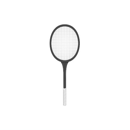 simsearch:400-07044732,k - Tennis racket in retro design on white background Foto de stock - Super Valor sin royalties y Suscripción, Código: 400-08918032