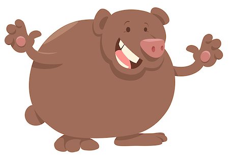 simsearch:400-09171923,k - Cartoon Illustration of Brown Bear Animal Character Photographie de stock - Aubaine LD & Abonnement, Code: 400-08918146