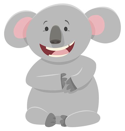 simsearch:400-09171923,k - Cartoon Illustration of Cute Koala Bear Animal Character Photographie de stock - Aubaine LD & Abonnement, Code: 400-08918179