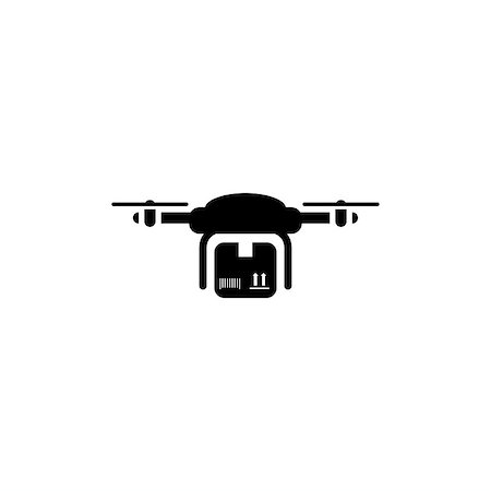 simsearch:400-09136922,k - Drone Delivery Icon. Flat Design. Business Concept. Isolated Illustration Photographie de stock - Aubaine LD & Abonnement, Code: 400-08918296