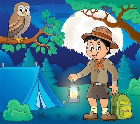 Scout boy theme image 5 - eps10 vector illustration. Stock Photo - Budget Royalty-Free & Subscription, Code: 400-08918495