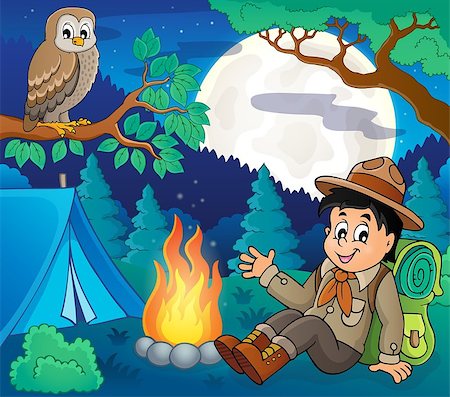 simsearch:400-08918506,k - Scout boy theme image 6 - eps10 vector illustration. Stock Photo - Budget Royalty-Free & Subscription, Code: 400-08918496