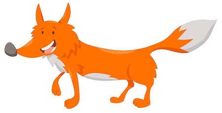 simsearch:400-09171923,k - Cartoon Illustration of Cute Red Fox Animal Character Photographie de stock - Aubaine LD & Abonnement, Code: 400-08919072