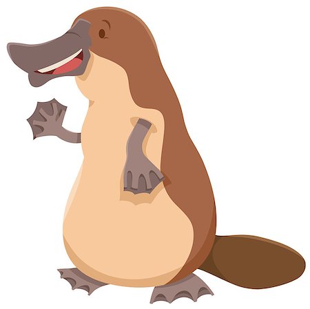 simsearch:400-09171923,k - Cartoon Illustration of Cute Platypus Animal Character Photographie de stock - Aubaine LD & Abonnement, Code: 400-08919080