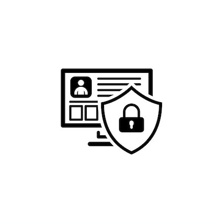 simsearch:400-08919372,k - Private Security Protection Icon. Flat Design. Business Concept Isolated Illustration. Stock Photo - Budget Royalty-Free & Subscription, Code: 400-08919093