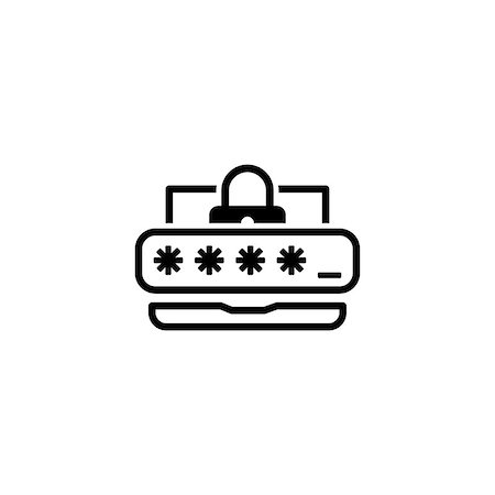 simsearch:400-08919372,k - Password Protection Icon. Flat Design. Business Concept Isolated Illustration. Stock Photo - Budget Royalty-Free & Subscription, Code: 400-08919100