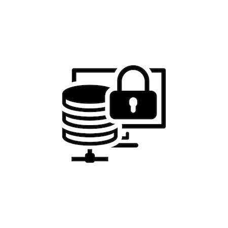 simsearch:400-08967515,k - Secure Storage Icon. Flat Design Isolated Illustration. Stock Photo - Budget Royalty-Free & Subscription, Code: 400-08919249