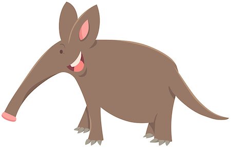 simsearch:400-08916376,k - Cartoon Illustration of Cute Aardvark Animal Character Photographie de stock - Aubaine LD & Abonnement, Code: 400-08919287