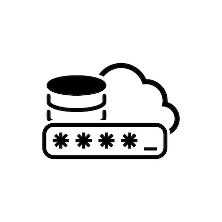 simsearch:400-09009993,k - Secure Cloud Storage Icon. Flat Design Isolated Illustration. Foto de stock - Super Valor sin royalties y Suscripción, Código: 400-08919337