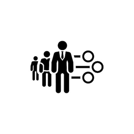 simsearch:400-07916759,k - Management Icon. Business Concept. A Three man with Round Checkboxes. Flat Design. Isolated Illustration. App Symbol or UI element. Photographie de stock - Aubaine LD & Abonnement, Code: 400-08919391