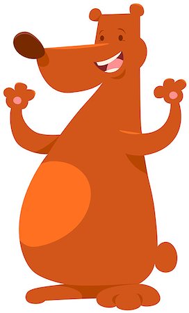 simsearch:400-09095574,k - Cartoon Illustration of Cute Brown Bear Animal Character Foto de stock - Super Valor sin royalties y Suscripción, Código: 400-08919614