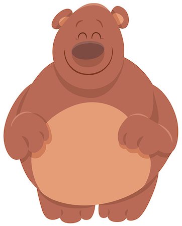 simsearch:400-09171923,k - Cartoon Illustration of Cheerful Brown Bear Animal Character Photographie de stock - Aubaine LD & Abonnement, Code: 400-08919617