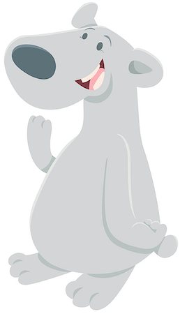 simsearch:400-09171923,k - Cartoon Illustration of Cute Polar Bear Animal Character Photographie de stock - Aubaine LD & Abonnement, Code: 400-08919618