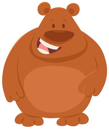 simsearch:400-08918154,k - Cartoon Illustration of Cute Brown Bear Animal Character Fotografie stock - Microstock e Abbonamento, Codice: 400-08919620