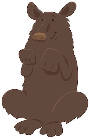 simsearch:400-09095574,k - Cartoon Illustration of Baribal or American Black Bear Animal Character Foto de stock - Super Valor sin royalties y Suscripción, Código: 400-08919622