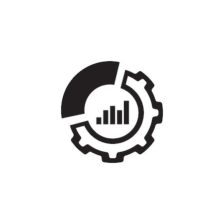 financial pie icon - Set Up Analytics Icon. Business and Finance. Isolated Illustration. Circle Diagram with Gear. Stock Photo - Budget Royalty-Free & Subscription, Code: 400-08919850