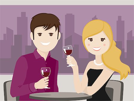 family celebrate birthday dinner - Couple of lovers toasting in a restaurant Stock Photo - Budget Royalty-Free & Subscription, Code: 400-08929776