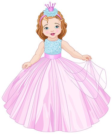 simsearch:400-08016415,k - Illustration of Cute Little Princess Photographie de stock - Aubaine LD & Abonnement, Code: 400-08929856