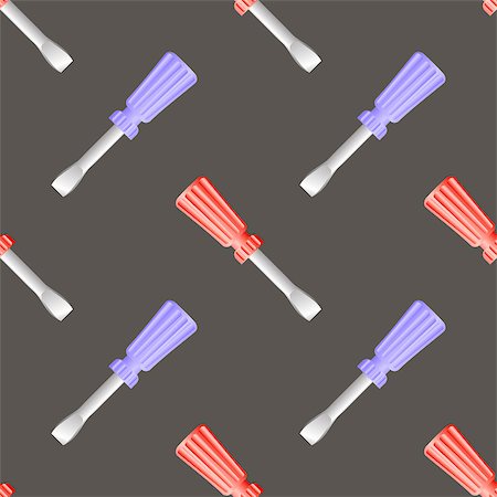 simsearch:640-02950999,k - Colored Screwdriver Seamless Pattern on Grey Background Photographie de stock - Aubaine LD & Abonnement, Code: 400-08929892