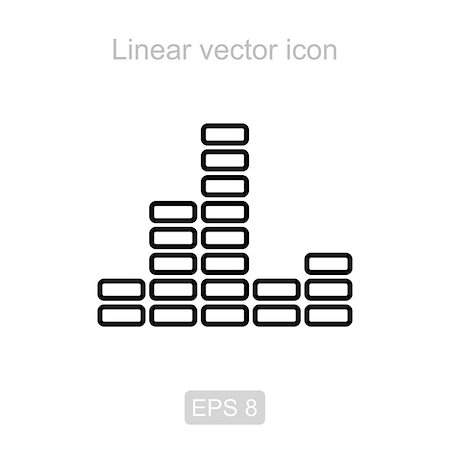 simsearch:400-08409728,k - Icon of the Equalizer in a linear style Fotografie stock - Microstock e Abbonamento, Codice: 400-08929979