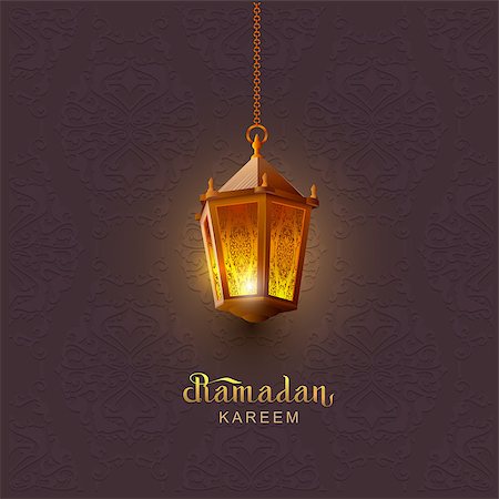 Ramadan Kareem lettering text template greeting card. Lamp on background of an oriental ornament. Illustration in vector format Stock Photo - Budget Royalty-Free & Subscription, Code: 400-08920008