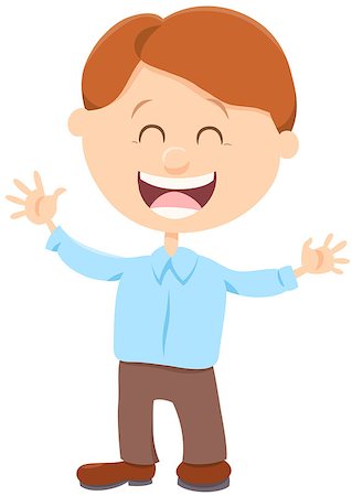 simsearch:400-08405101,k - Cartoon Illustration of Cheerful Boy Kid Character Stock Photo - Budget Royalty-Free & Subscription, Code: 400-08920132