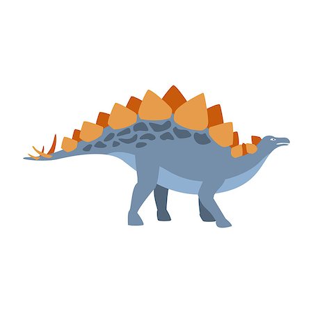 Stegosaurus Dinosaur Of Jurassic Period, Prehistoric Extinct Giant Reptile Cartoon Realistic Animal. Simplified Dinosaur Species Vector Illustration With Recognizable Details Of Ancient Fauna. Stock Photo - Budget Royalty-Free & Subscription, Code: 400-08934129