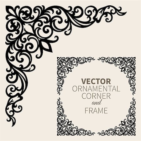 simsearch:400-08836820,k - Floral frame border. Decorative design element and fancy page ornament. Vector illustration Photographie de stock - Aubaine LD & Abonnement, Code: 400-08934328