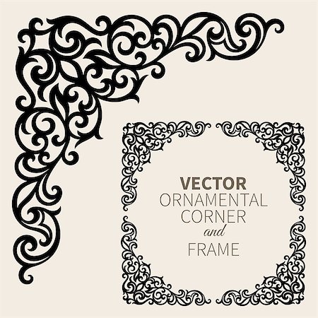 simsearch:400-08836820,k - Floral frame border. Decorative design element and fancy page ornament. Vector illustration Photographie de stock - Aubaine LD & Abonnement, Code: 400-08934329