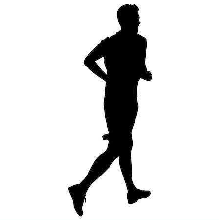 simsearch:400-04273380,k - Silhouettes. Runners on sprint men vector illustration. Foto de stock - Super Valor sin royalties y Suscripción, Código: 400-08934356