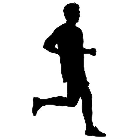 simsearch:400-04273380,k - Silhouettes. Runners on sprint men vector illustration. Foto de stock - Super Valor sin royalties y Suscripción, Código: 400-08934358