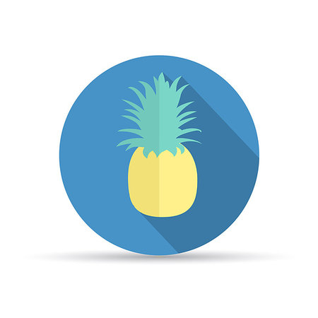 pineapple botanical - Vector illustration of tropical fruit pineapple. Fruit symbol Stock Photo - Budget Royalty-Free & Subscription, Code: 400-08934401