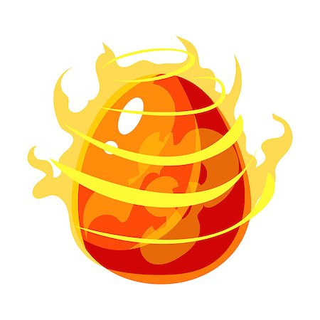 simsearch:400-08934240,k - Fire Element Egg With Flames, Fantastic Natural Element Egg-Shped Bright Color Vector Icon. Video Game Template Item For Magic Flash Game Design Constructor Isolated Cartoon Object. Stock Photo - Budget Royalty-Free & Subscription, Code: 400-08934669