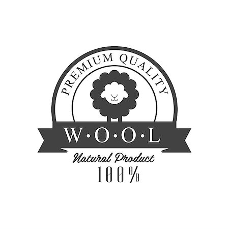 simsearch:400-09114224,k - Quality Wool Product Logo Design Vector Classic Style Design On White Background Stock Photo - Budget Royalty-Free & Subscription, Code: 400-08934744