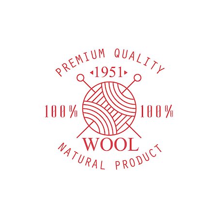 simsearch:400-08653615,k - Premium Quality Wool Product Logo Vector Classic Style Design On White Background Foto de stock - Royalty-Free Super Valor e Assinatura, Número: 400-08934746