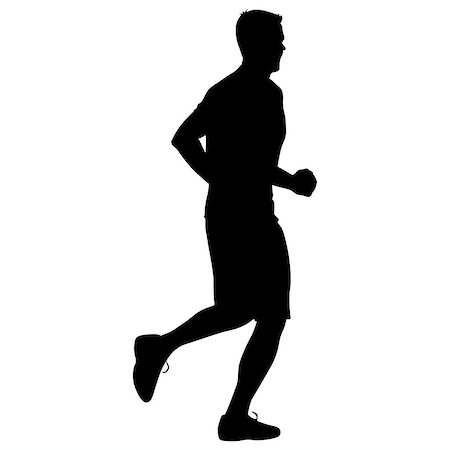 simsearch:400-04273380,k - Silhouettes. Runners on sprint men vector illustration. Foto de stock - Super Valor sin royalties y Suscripción, Código: 400-08934984