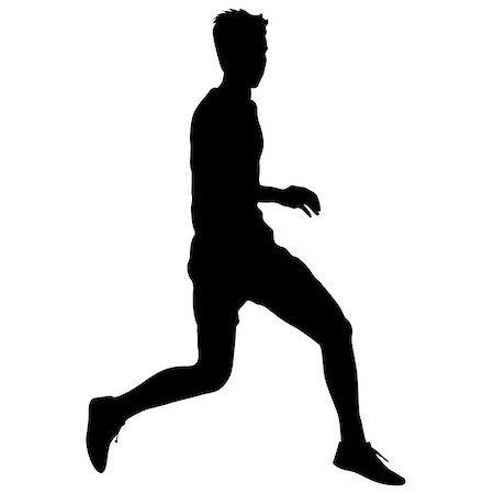 simsearch:400-04273380,k - Silhouettes. Runners on sprint men vector illustration. Foto de stock - Super Valor sin royalties y Suscripción, Código: 400-08934983