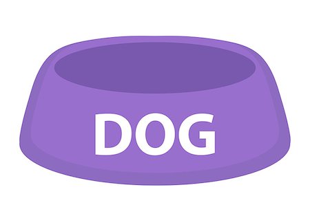 dog cat eat - Dog bowl for food icon flat, cartoon style. Isolated on white background. Vector illustration, clip-art Stock Photo - Budget Royalty-Free & Subscription, Code: 400-08935180