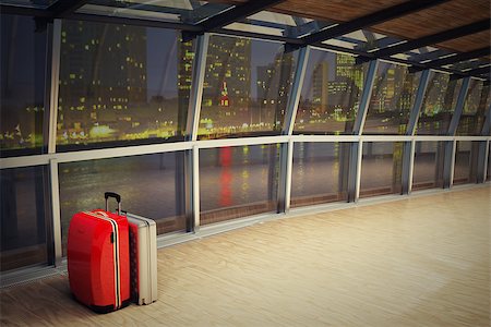 s_tiden (artist) - stack of traveling luggage in airport terminal Stock Photo - Budget Royalty-Free & Subscription, Code: 400-08935192