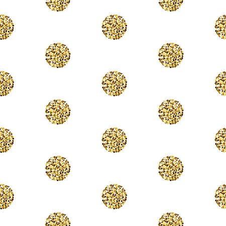 simsearch:400-09116224,k - Gold foil shimmer glitter polkadot white seamless pattern. Vector shimmer abstract circles golden texture. Sparkle shiny balls background. Fotografie stock - Microstock e Abbonamento, Codice: 400-08935267